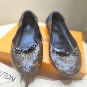 Louis vuitton joy ballerina 1cm 1a87x0 size 7 woman's Monogram lambskin